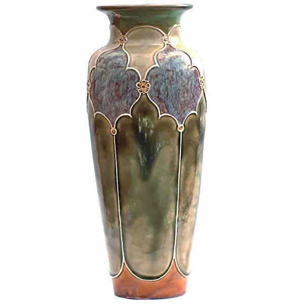 A 32cm (12.75in) Royal Doulton Art Nouveau vase by Florrie Jones - 7822A