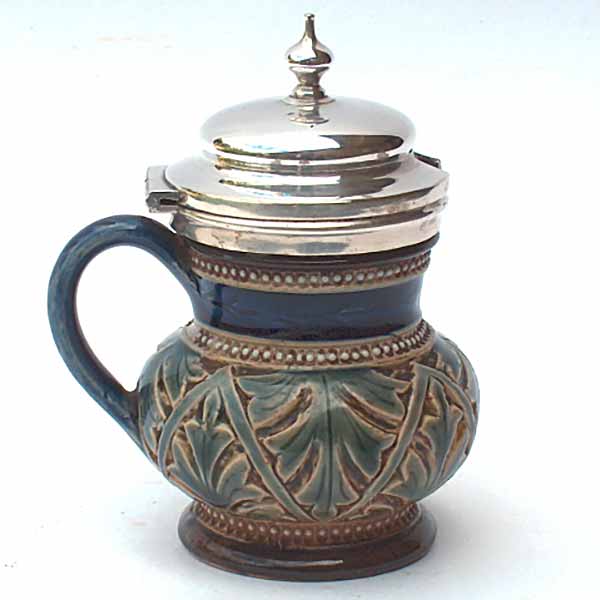 Doulton Lambeth mustard pot by Ernest R Bishop