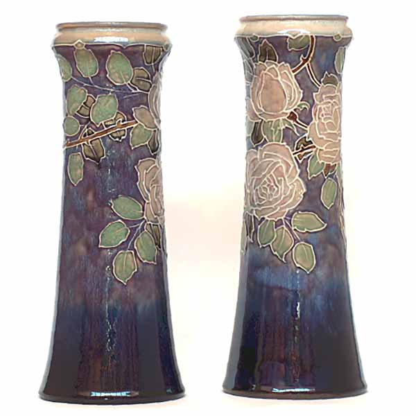 Pair of Royal Doulton vases by Jane Hurst - 7816