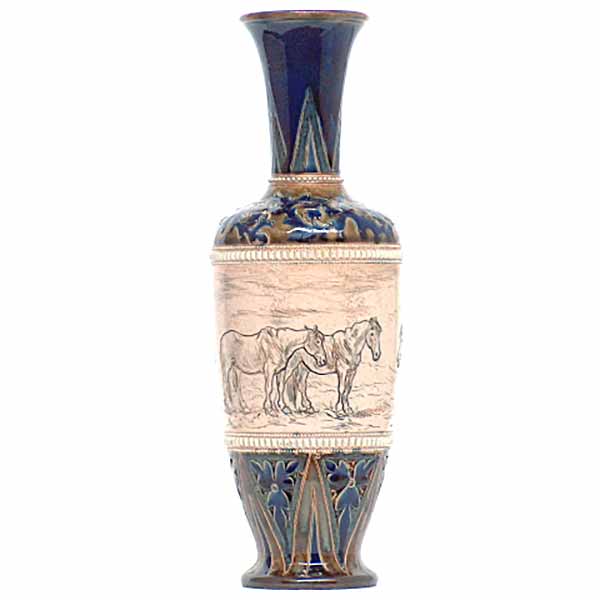 Doulton Lambeth 13" vase by Hannah Barlow