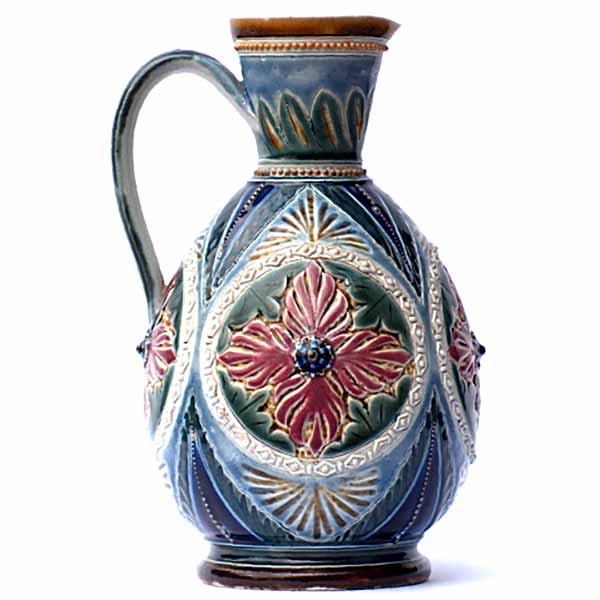 Elizabeth A Sayers - a beautiful Doulton Lambeth 8in jug - 336