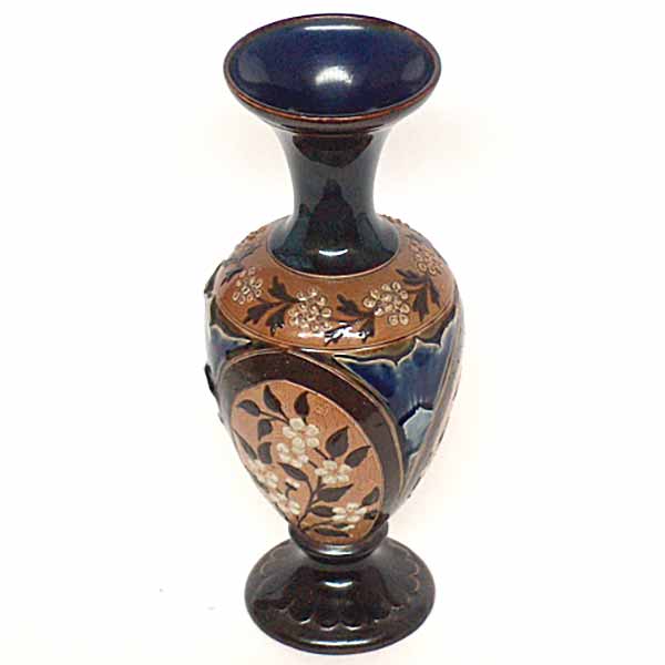 Florence C Roberts - a 9.75in Doulton Lambeth stoneware vase
