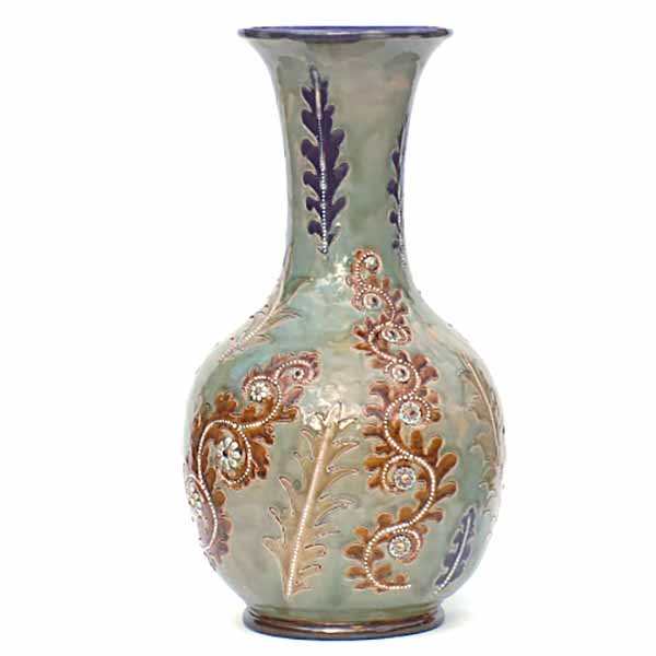 George Tinworth - a 36.5cm (14.5")  Doulton Lambeth vase