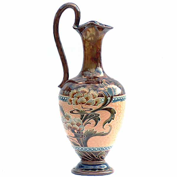 Eliza Simmance - a 31cm ewer with stylised floral decoration - 4143