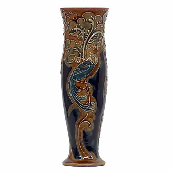 Mark V Marshall -  a Royal Doulton stoneware vase with bird design – 893C