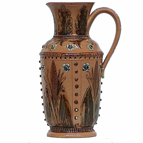 Emily Edwards - an 8.5in (21cm) Doulton Lambeth ewer