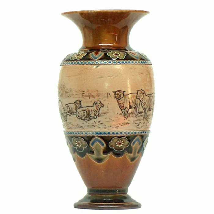 A 10.25in (26cm) Royal Doulton vase by Hannah B Barlow - 482