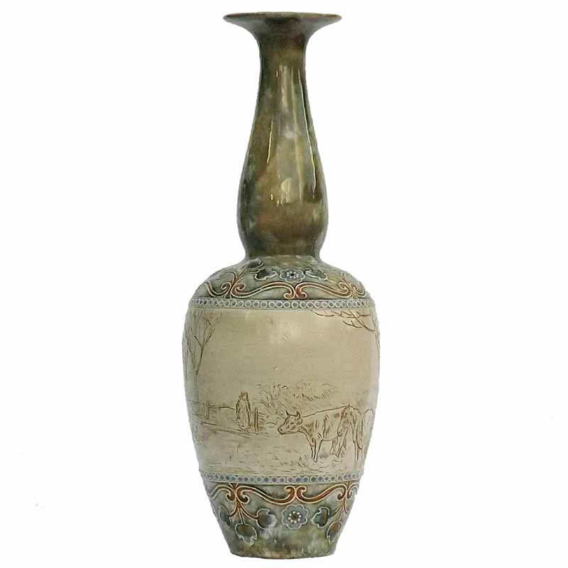 Hannah Barlow - A 16in (40cm) Doulton Lambeth vase - 153