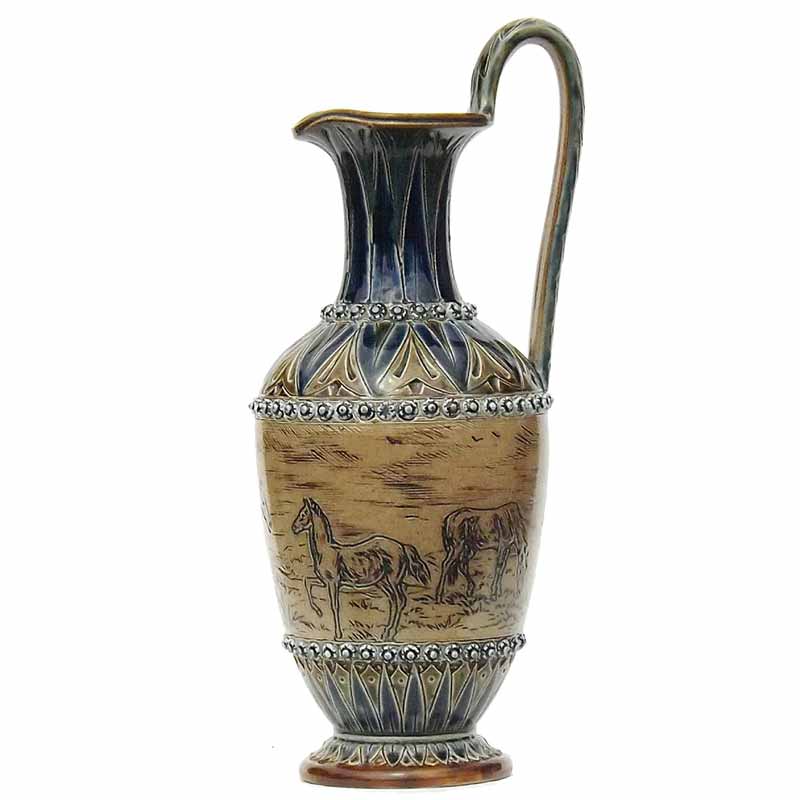 Hannah Barlow - An 11.5in (28,5cm) Doulton Lambeth ewer - 235