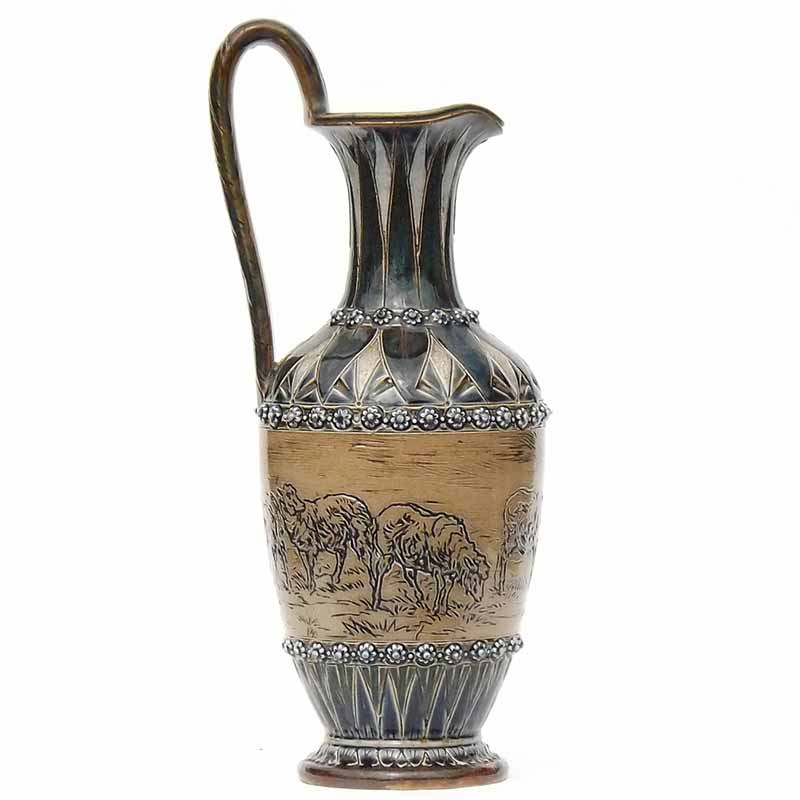 Hannah Barlow - An 11.5in (28,5cm) Doulton Lambeth ewer - 237