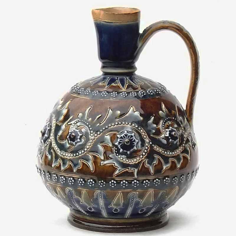 George Tinworth - a Doulton Lambeth 6.5in (16cm) jug