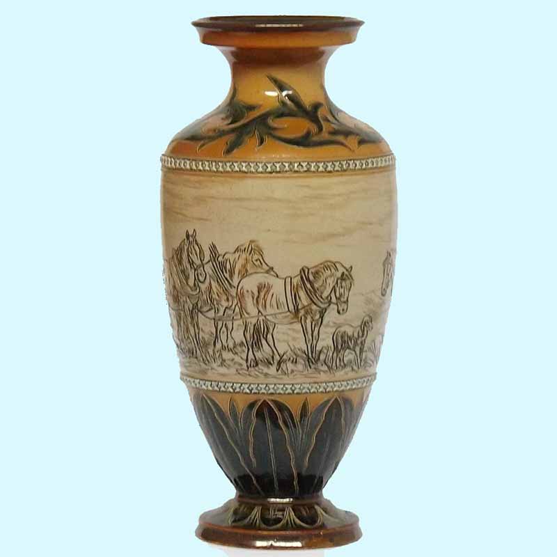 Hannah & Lucy Barlow - A 12in (30cm) Doulton Lambeth vase - 757