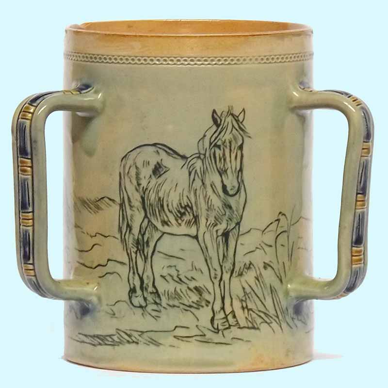 Hannah and Lucy Barlow - a 6.5in (16cm) Doulton Lambeth tyg - 649
