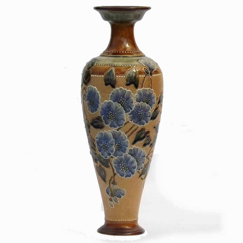 Florence C Roberts - a 12.5in (31cm) Royal Doulton vase - 7089