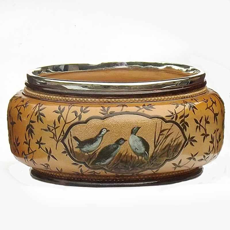 Florence Barlow - A 9in (22.5cm) dia Doulton Lambeth bowl - 598